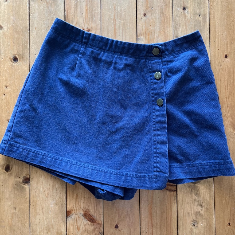 Copper Key Royal Blue Skort with Button Front